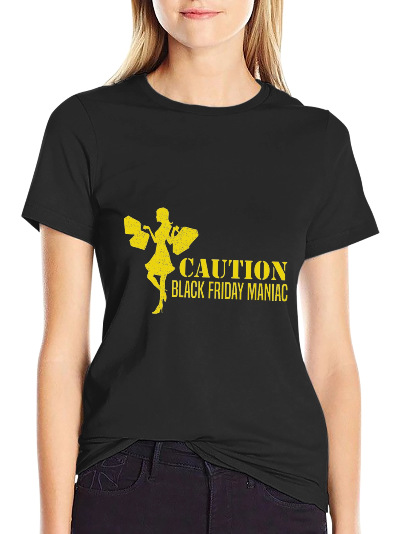 Caution Black Friday Maniac T-Shirt