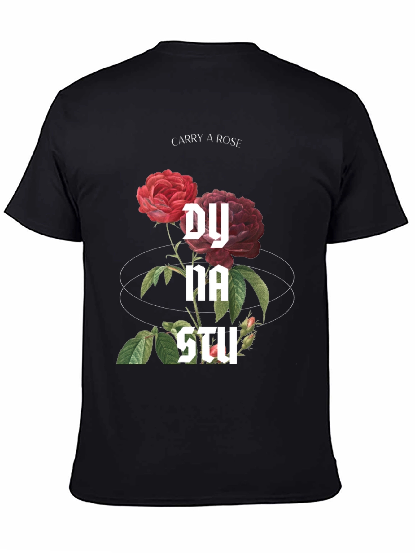 Carry a Rose Graphic Tee - Black T-Shirt