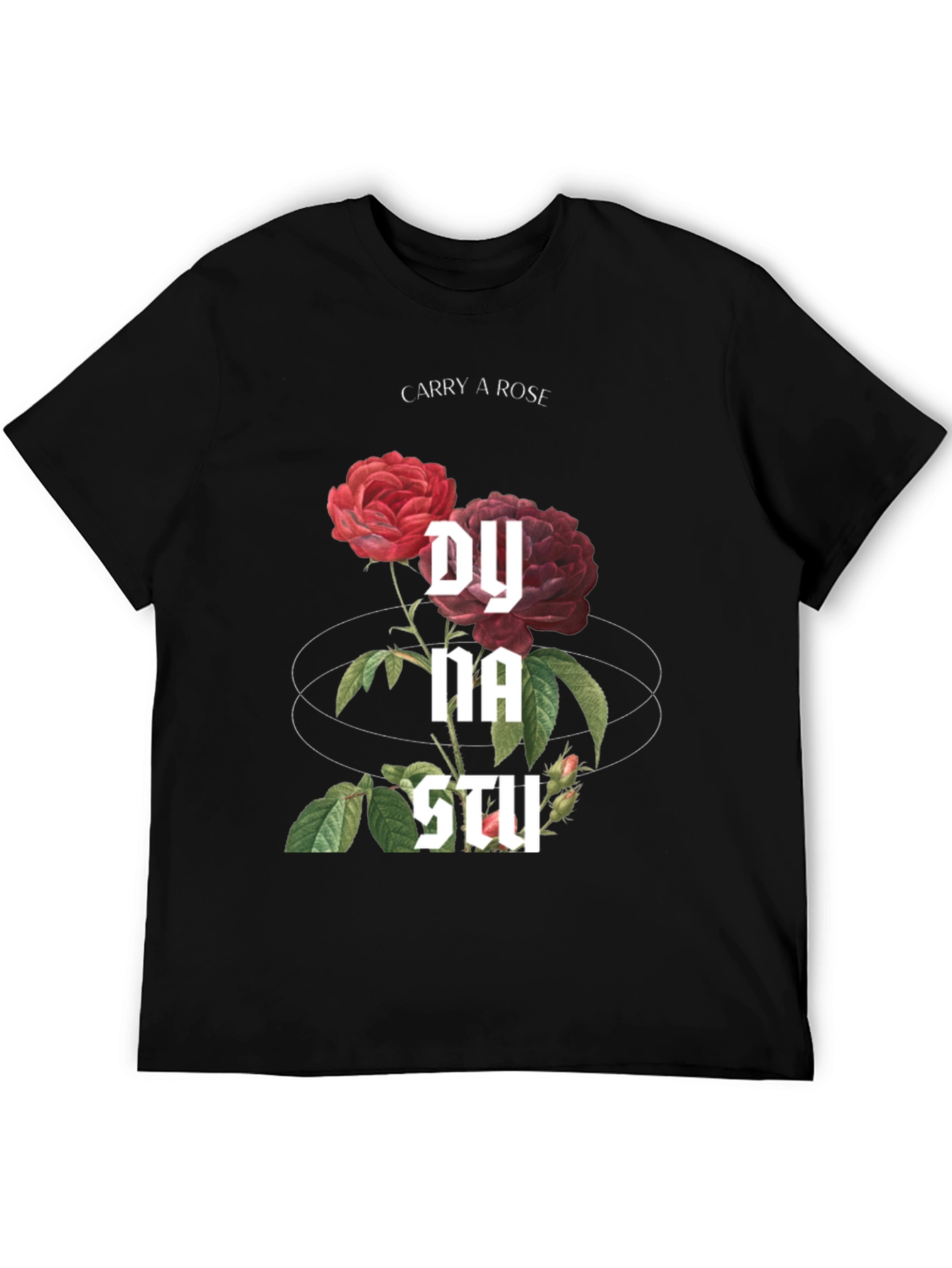 Carry a Rose Graphic Tee - Black T-Shirt