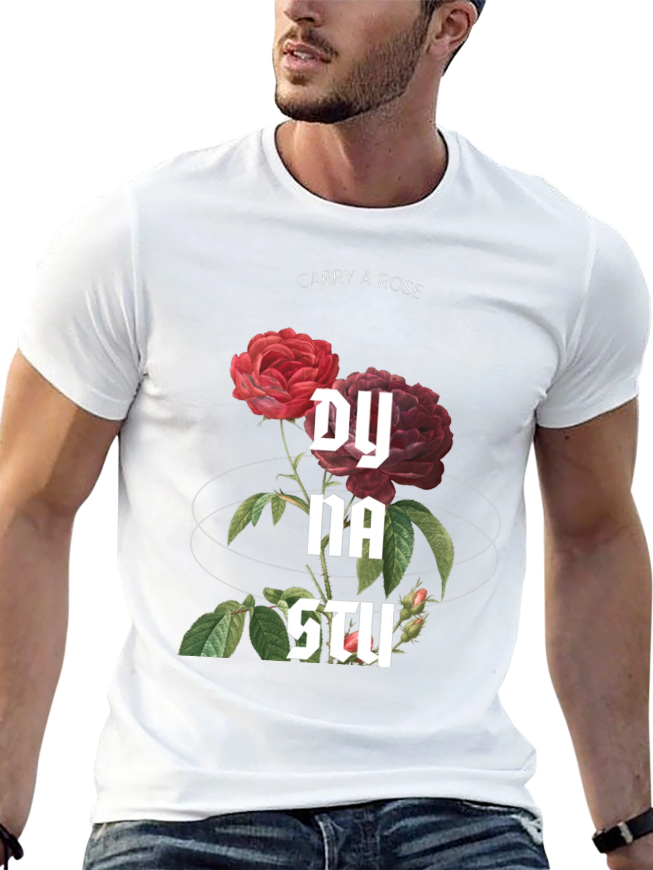 Carry a Rose Graphic Tee - Black T-Shirt