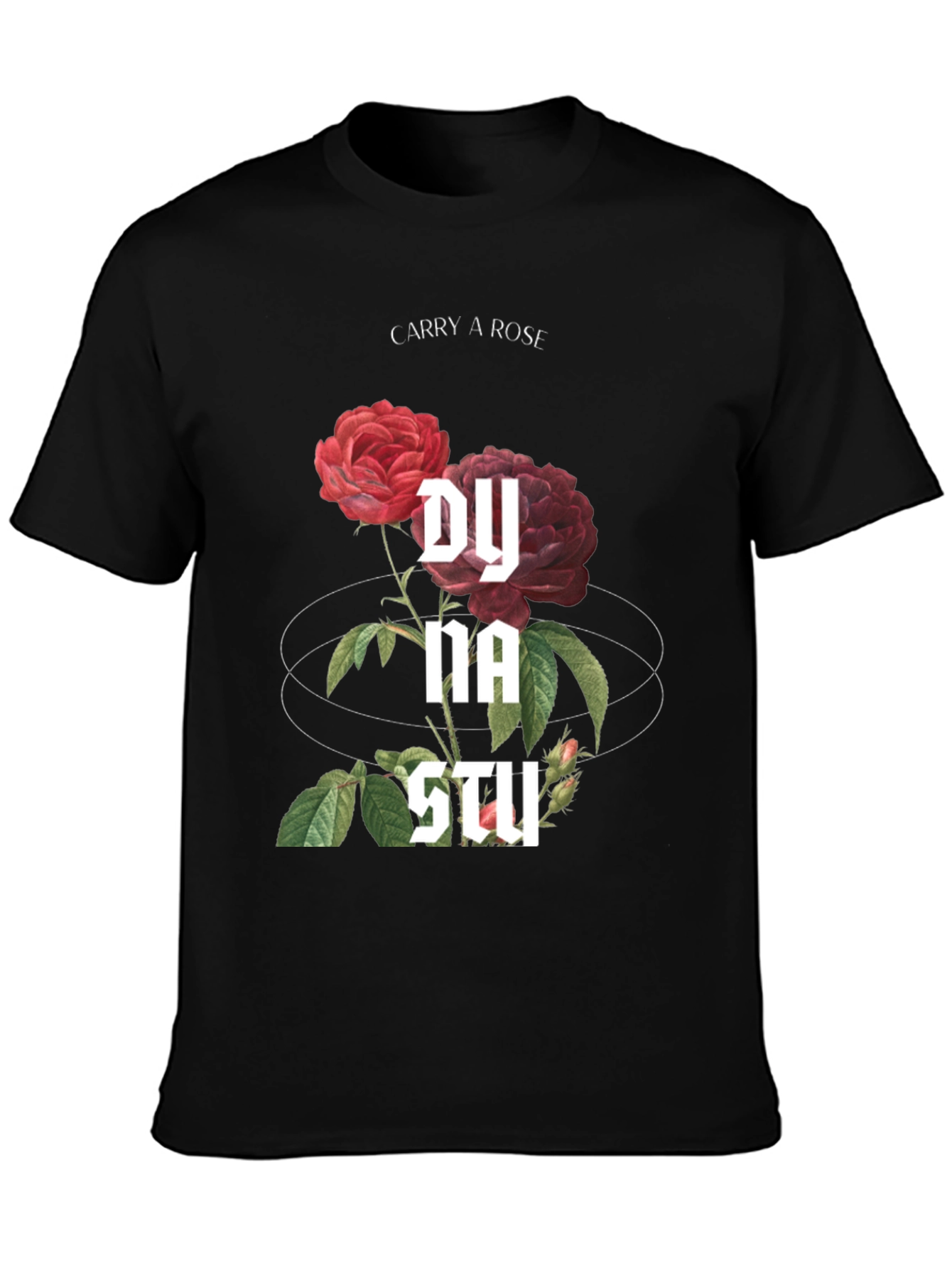Carry a Rose Graphic Tee - Black T-Shirt