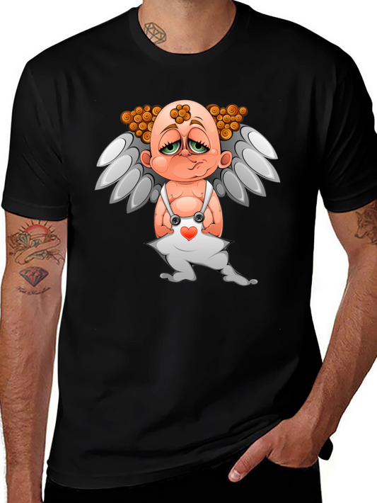 Cupid T-Shirt - Graphic Tee - Black Cotton Blend