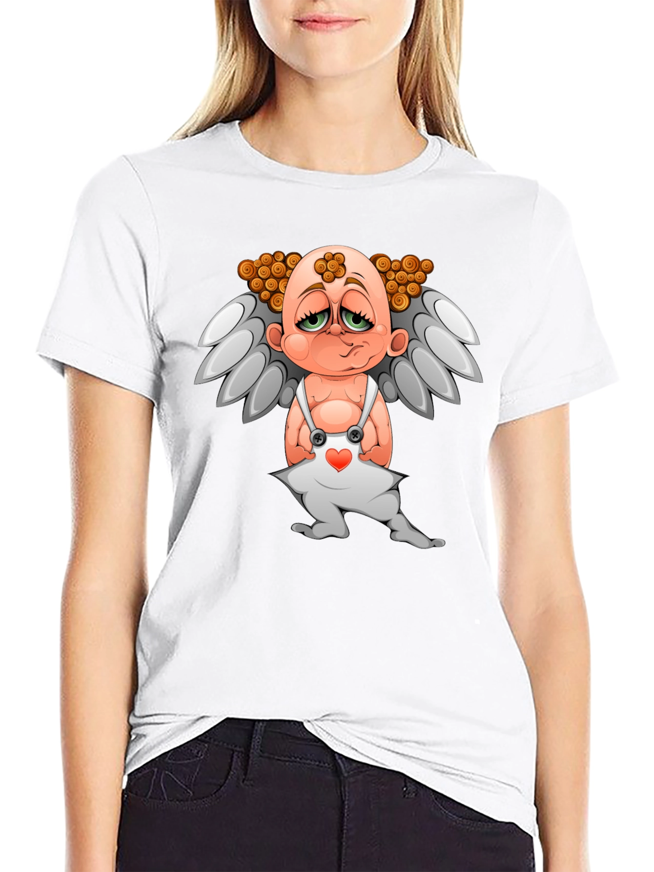 Cupid T-Shirt - Graphic Tee - Black Cotton Blend