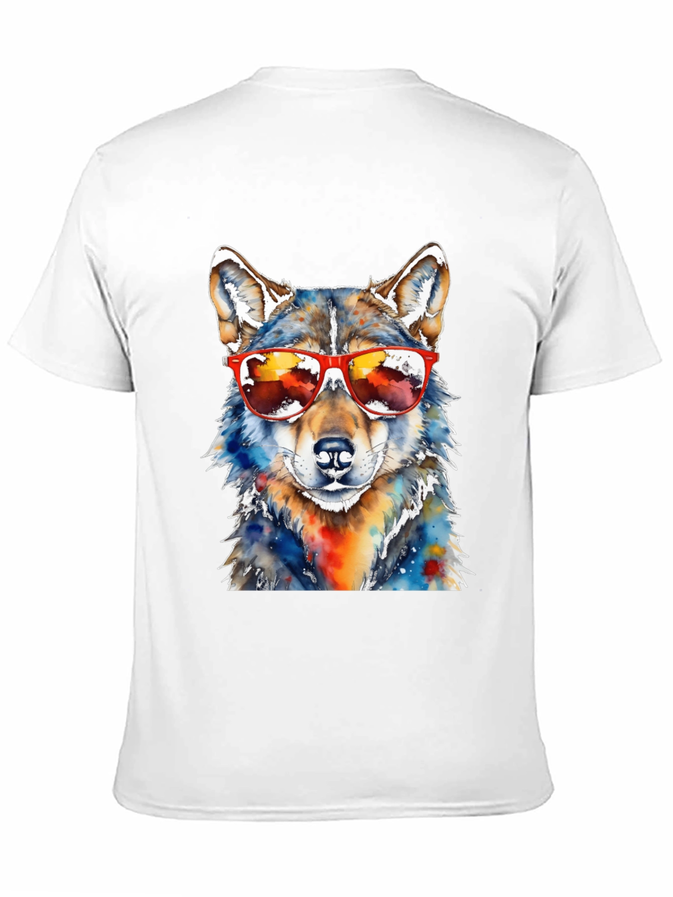 Cool Wolf Graphic Tee - Mens Black T-Shirt
