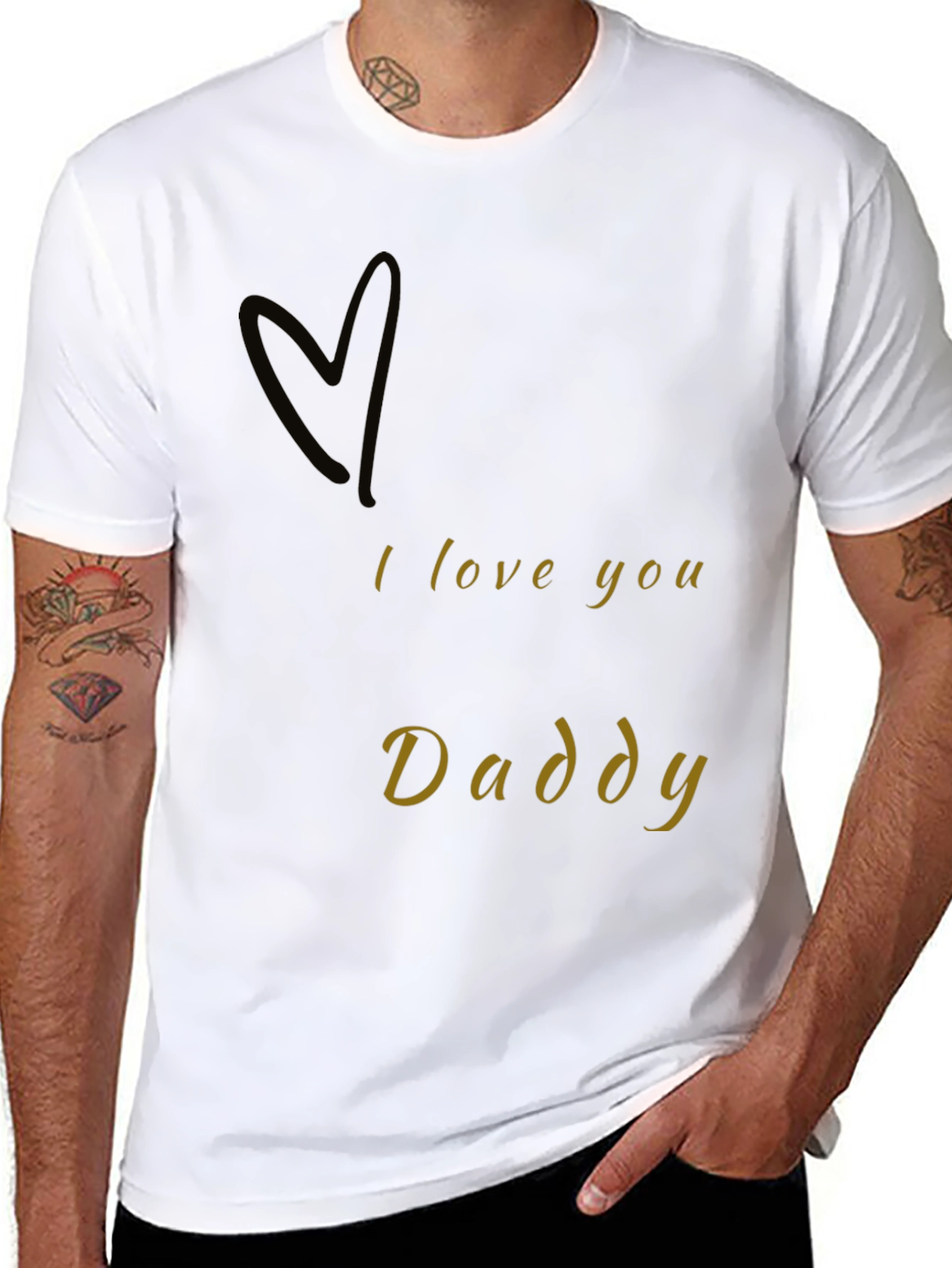 I Love You Daddy Black T-Shirt