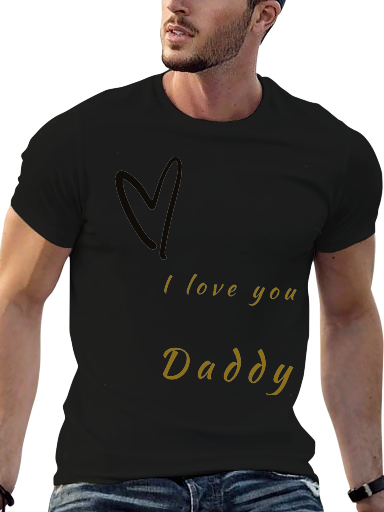 I Love You Daddy Black T-Shirt