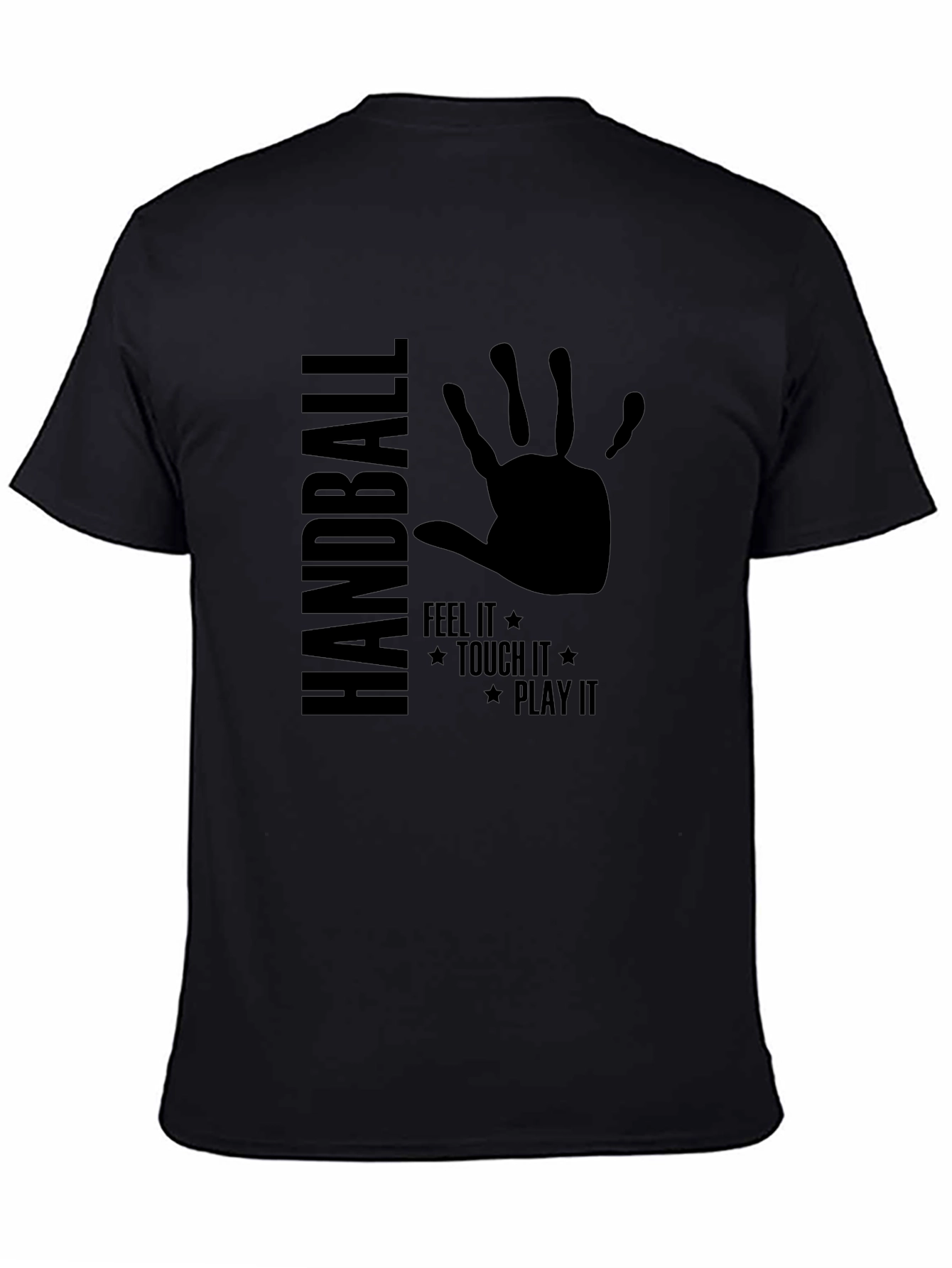 Handball Feel It Play It Black T-Shirt