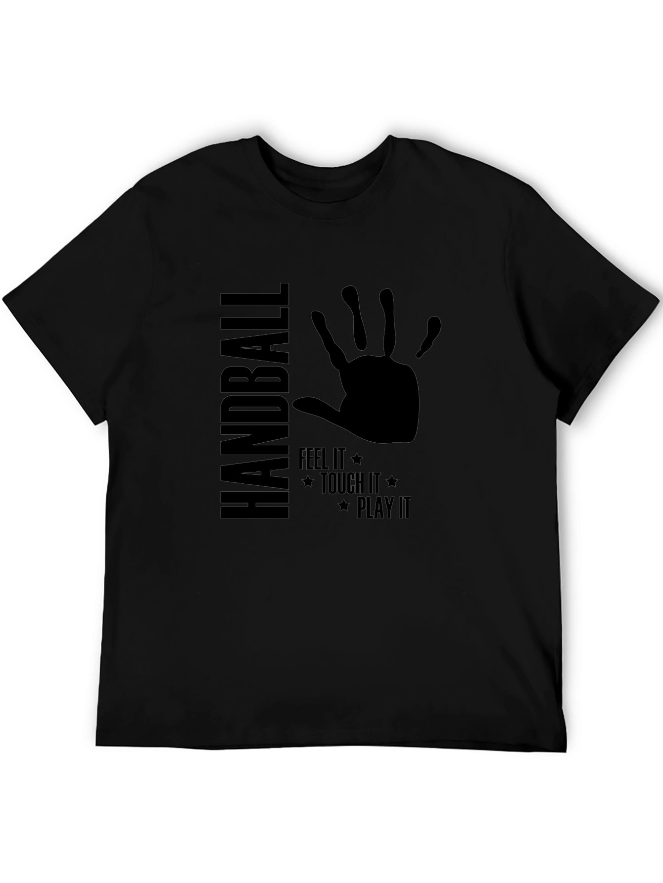 Handball Feel It Play It Black T-Shirt