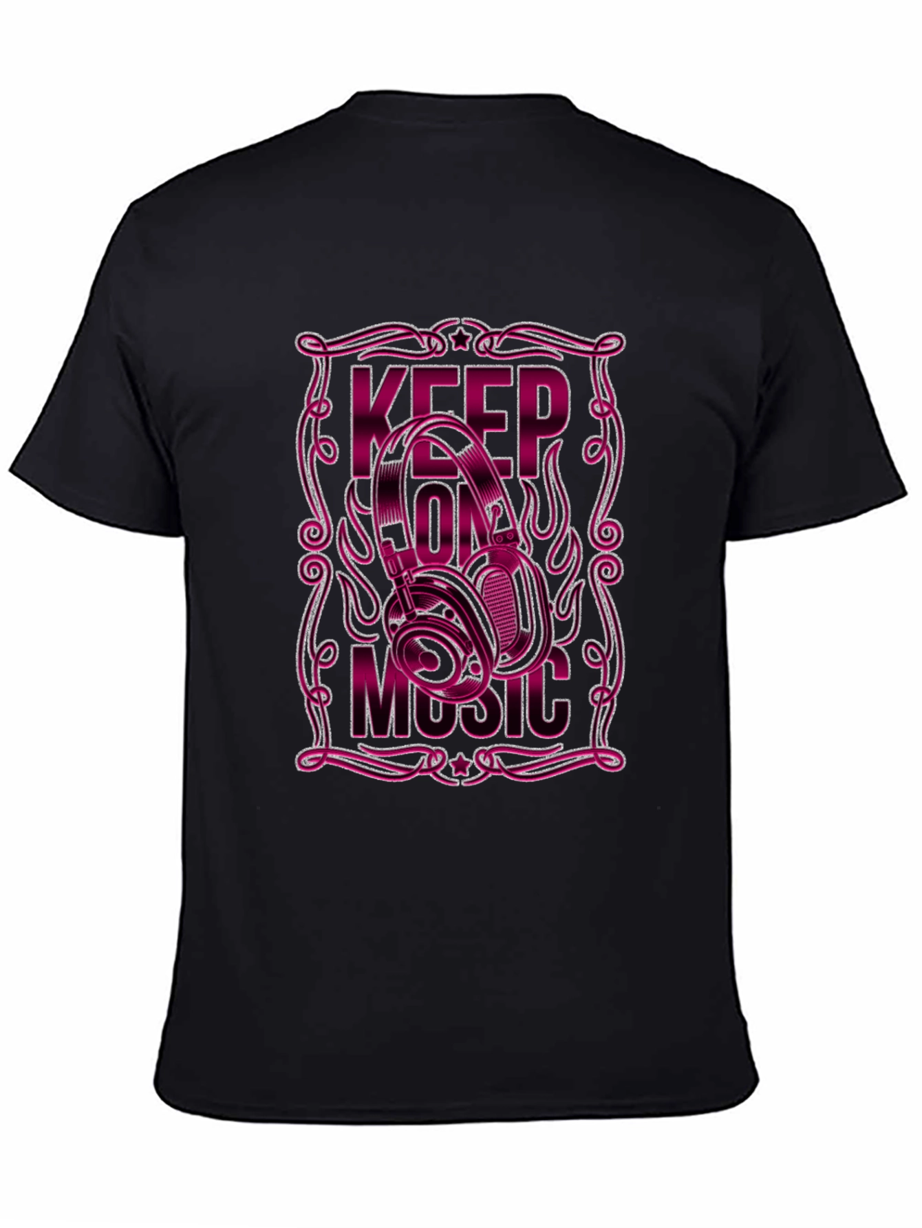Keep On Music Black Graphic Tee