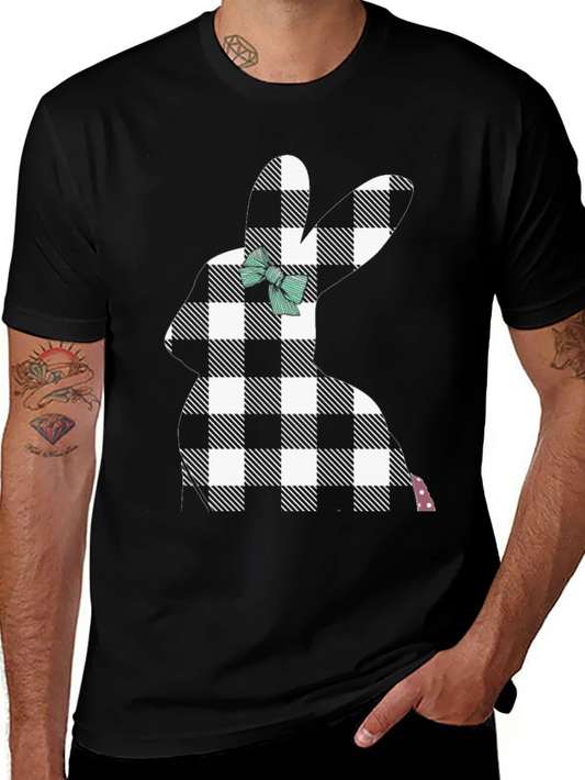 Easter Bunny Plaid Bow T-Shirt