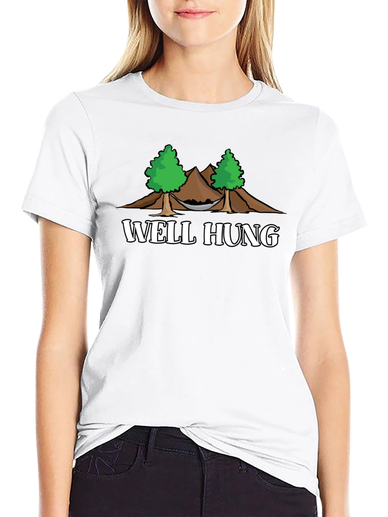 Well Hung Hammock T-Shirt - Funny Camping Graphic Tee