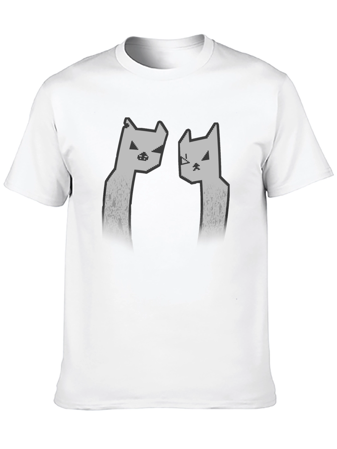 Pixel Cat Graphic Tee - Black Unisex T-Shirt