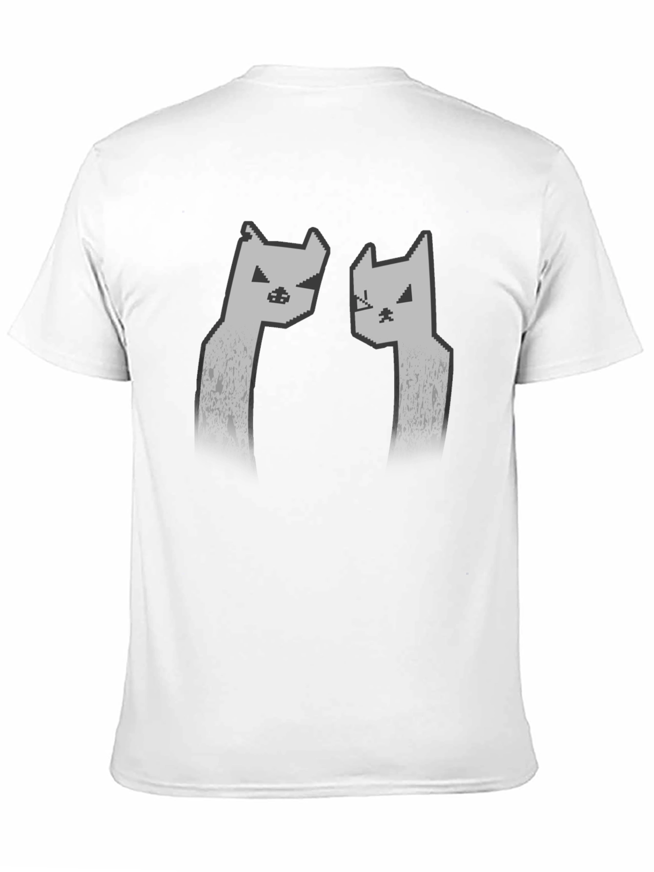 Pixel Cat Graphic Tee - Black Unisex T-Shirt