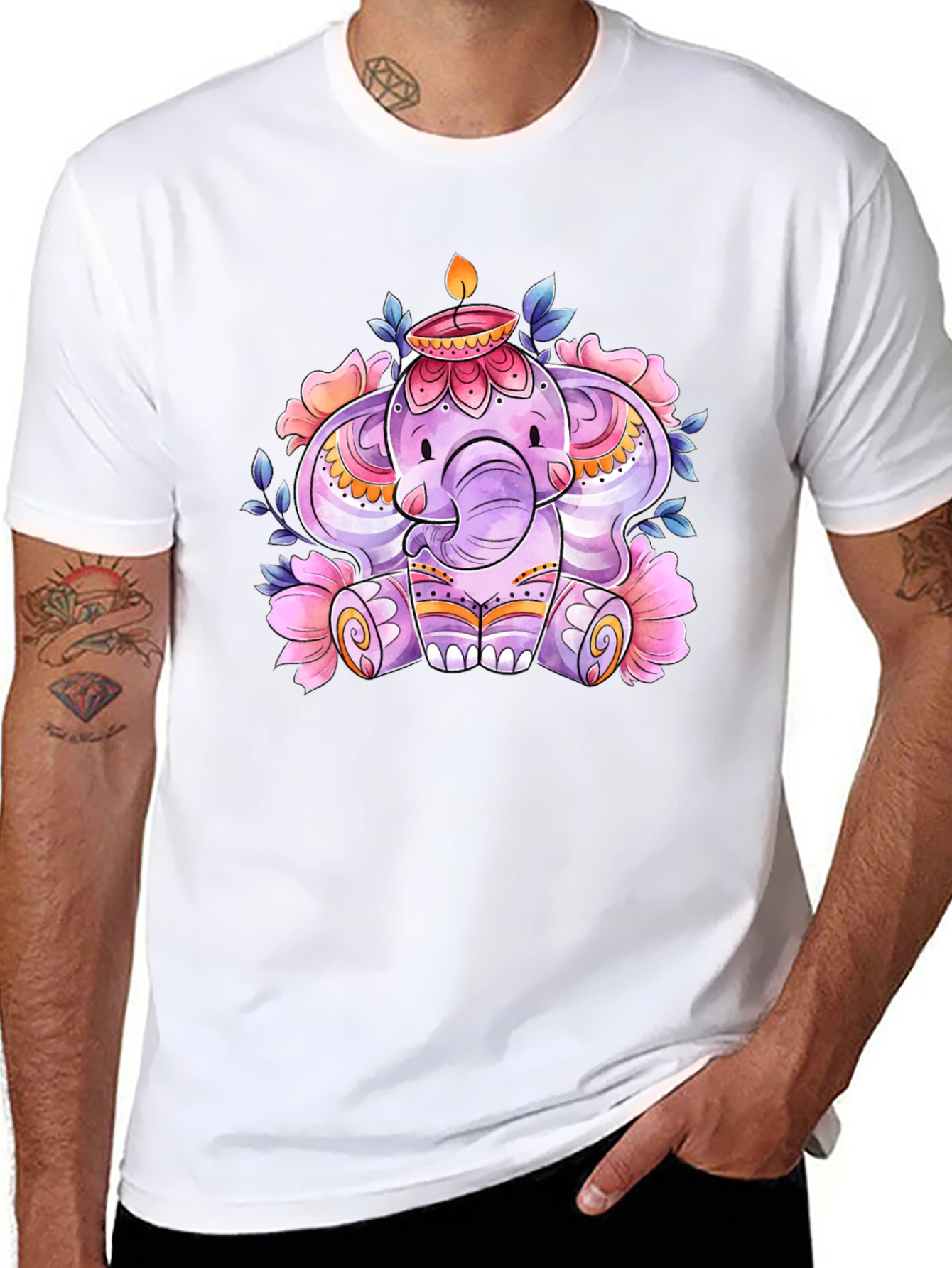 Elephant & Candle Graphic Tee