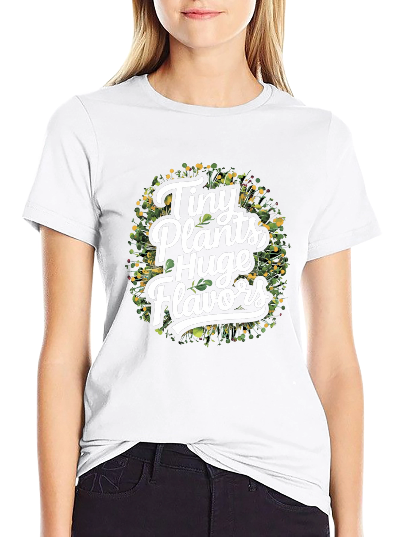 Tiny Plants Huge Flavors Black T-Shirt