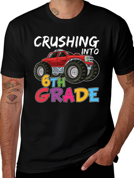 Crushing Into 6th Grade Monster Truck T-Shirt