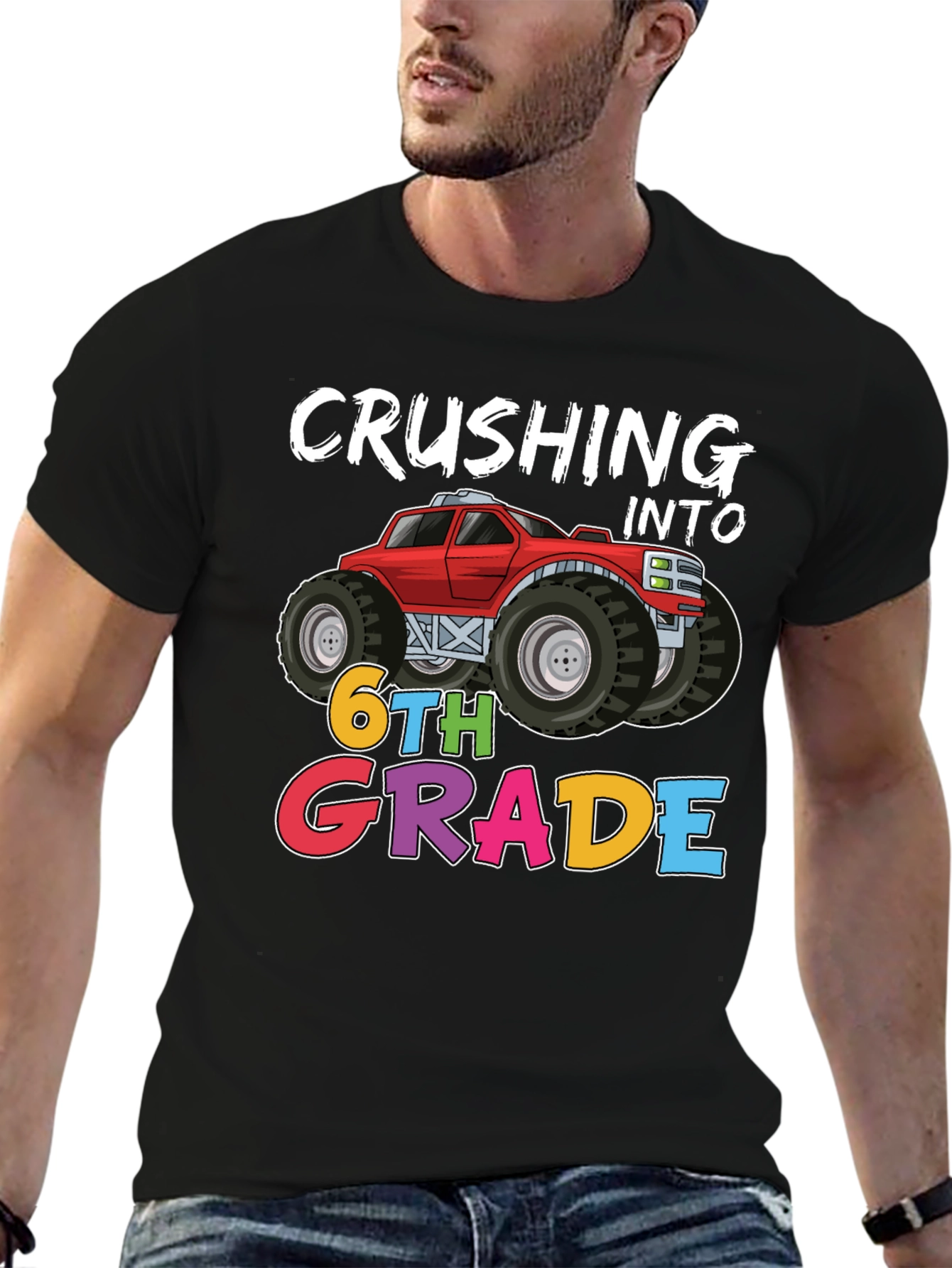Crushing Into 6th Grade Monster Truck T-Shirt