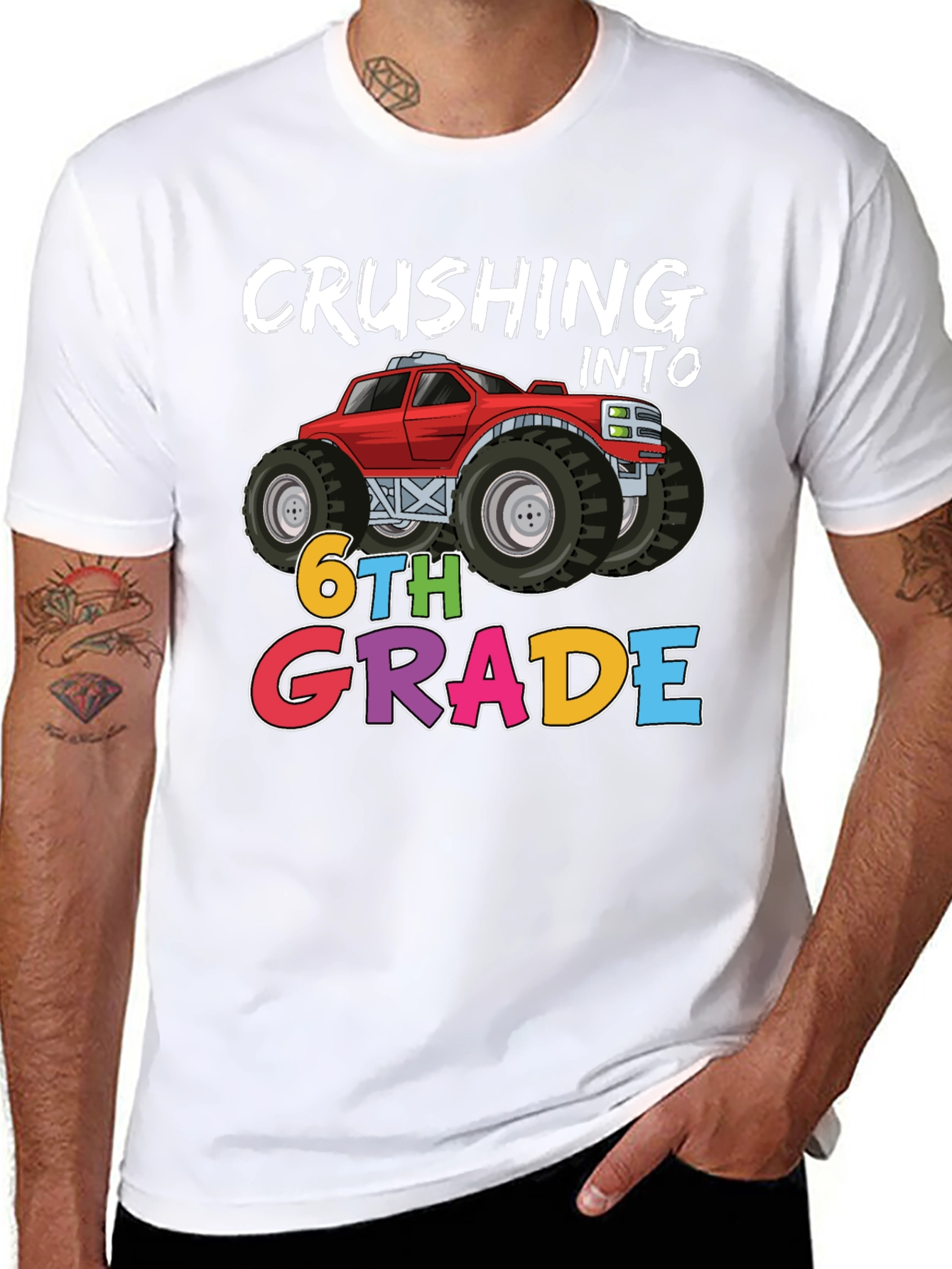Crushing Into 6th Grade Monster Truck T-Shirt