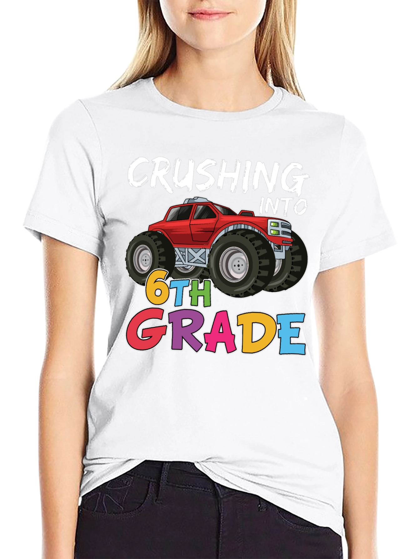 Crushing Into 6th Grade Monster Truck T-Shirt
