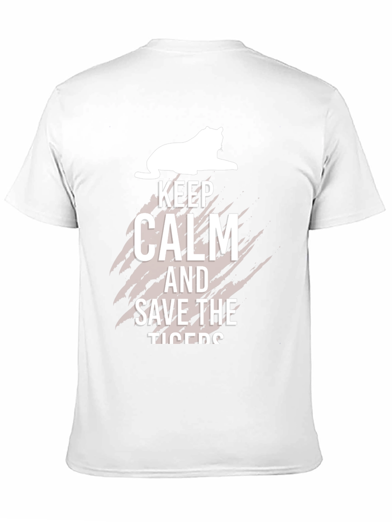 Keep Calm Save Tigers Black T-Shirt