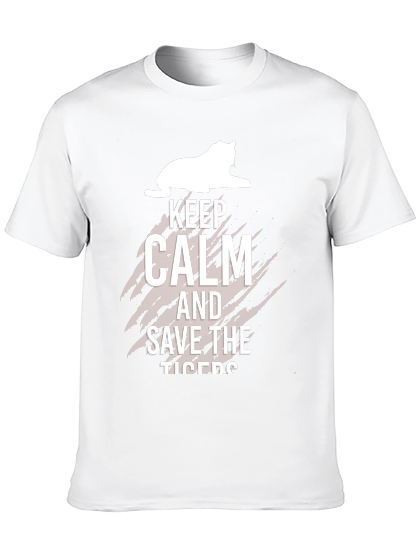 Keep Calm Save Tigers Black T-Shirt