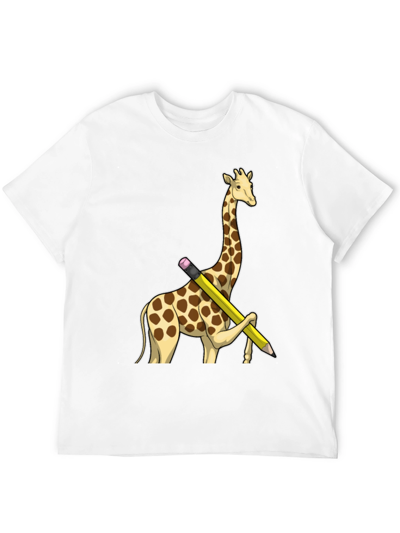 Giraffe Pencil T-Shirt - Black Graphic Tee