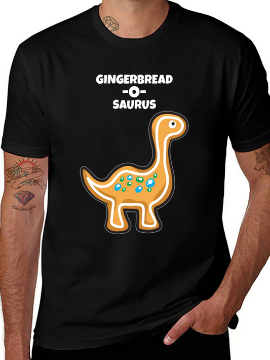 Gingerbread Dinosaur T-Shirt - Holiday Fun!