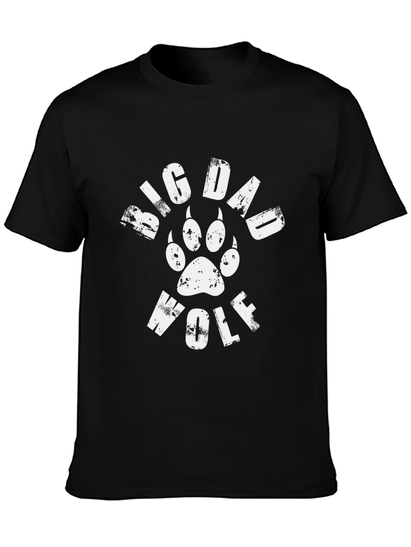 Big Dad Wolf T-Shirt - Animal Paw Print Tee
