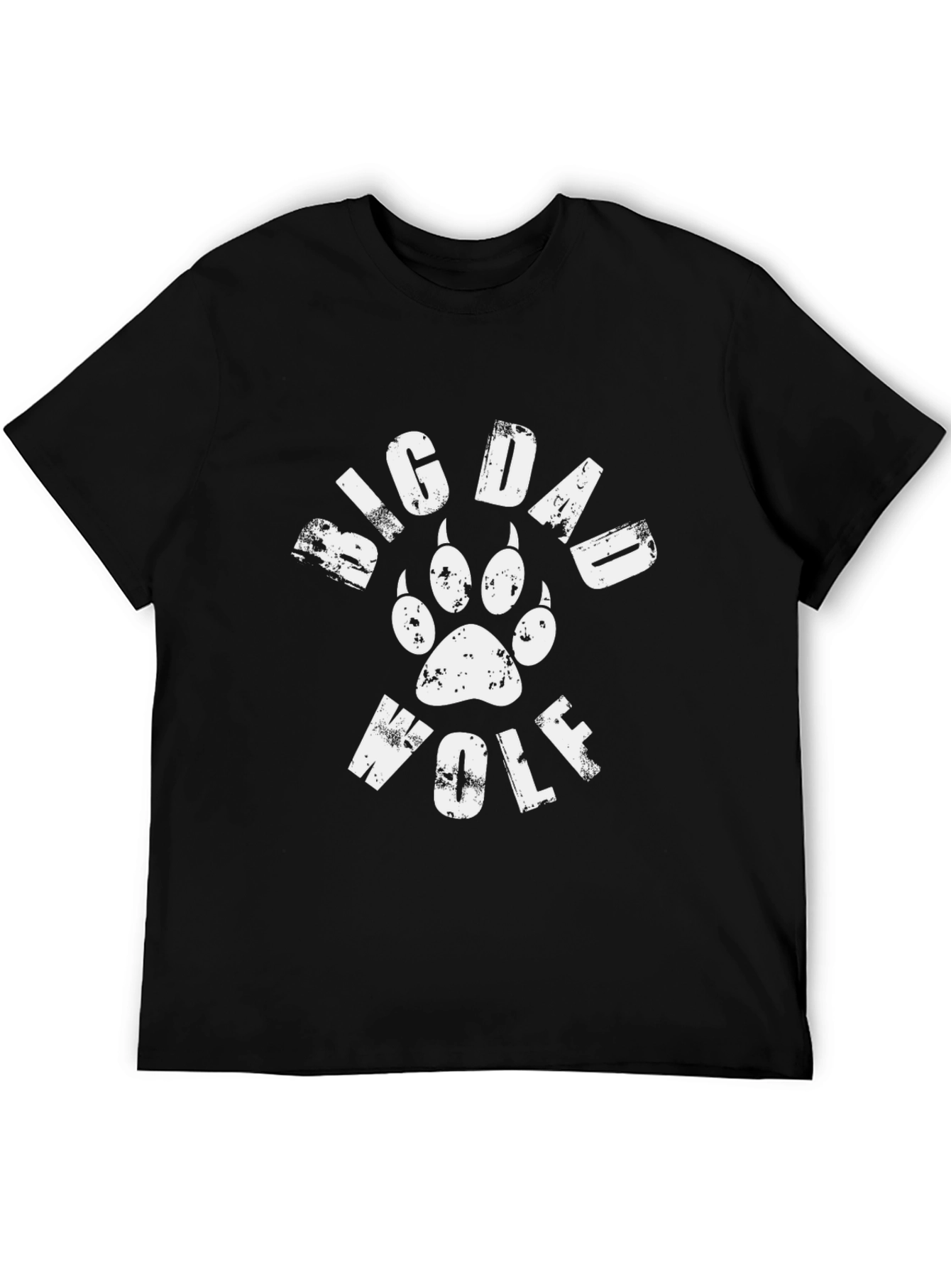 Big Dad Wolf T-Shirt - Animal Paw Print Tee