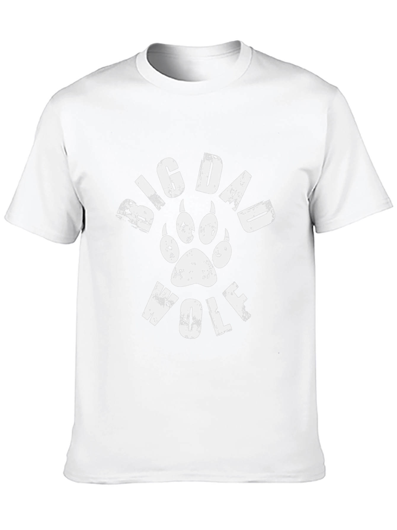 Big Dad Wolf T-Shirt - Animal Paw Print Tee