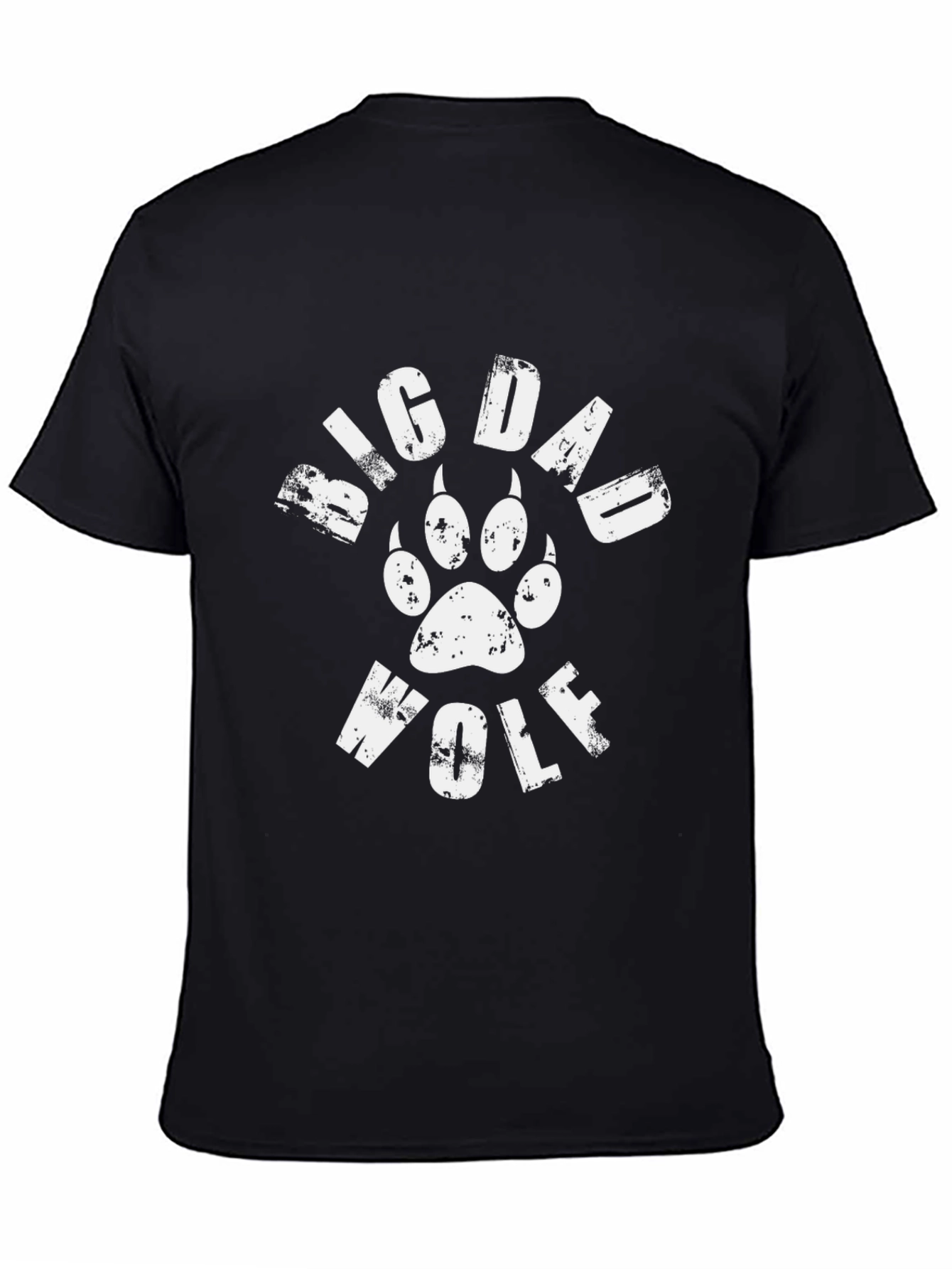Big Dad Wolf T-Shirt - Animal Paw Print Tee