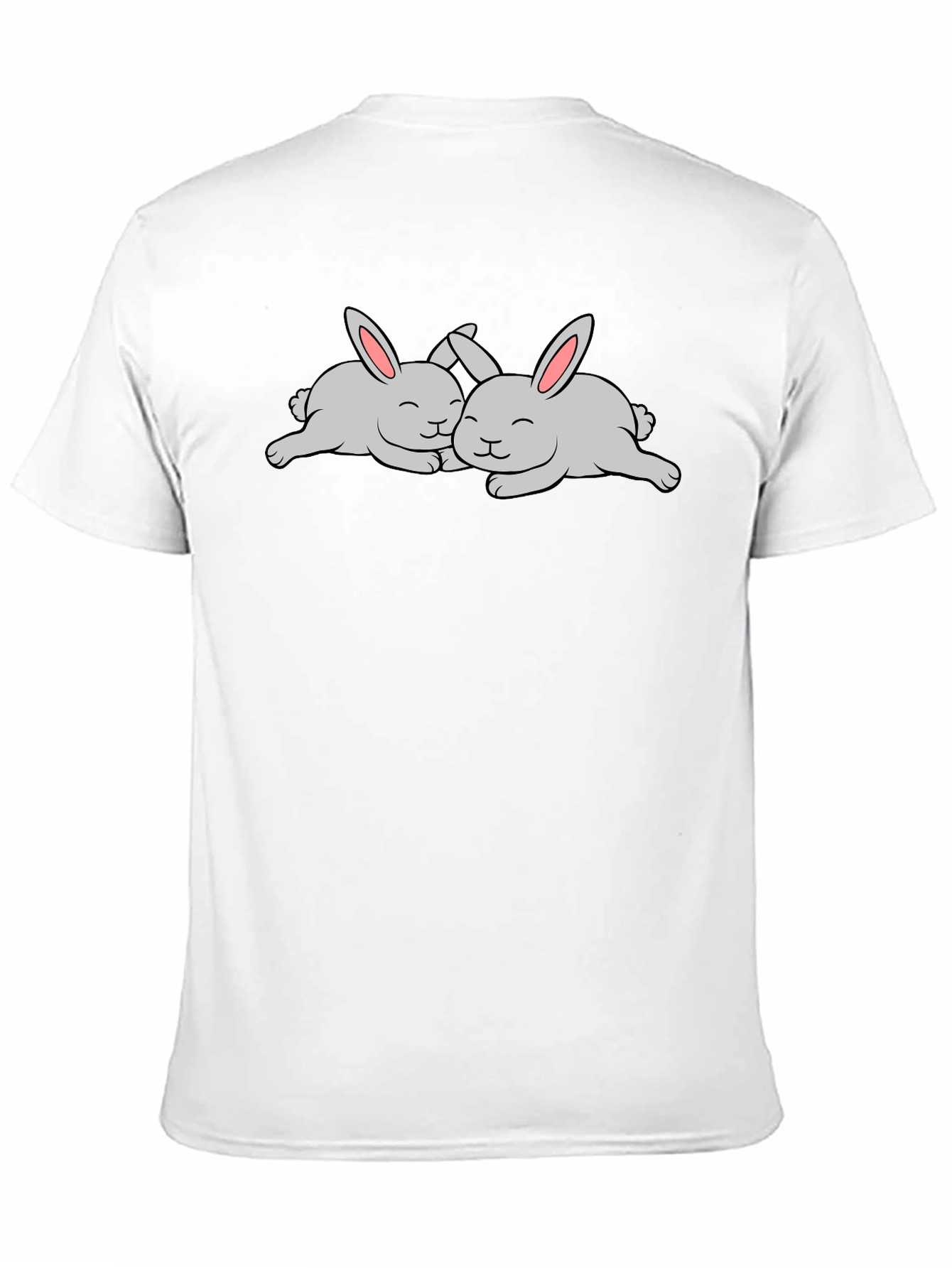 Cute Rabbits T-Shirt - Black Cotton Tee