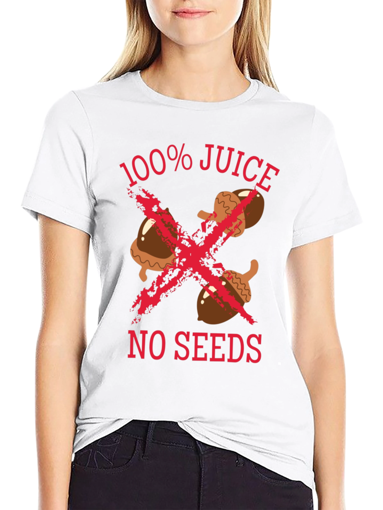 100% Juice No Seeds Graphic Tee - Black