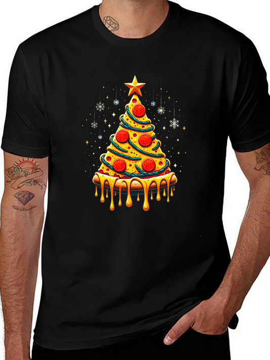 Pizza Christmas Tree Graphic Tee
