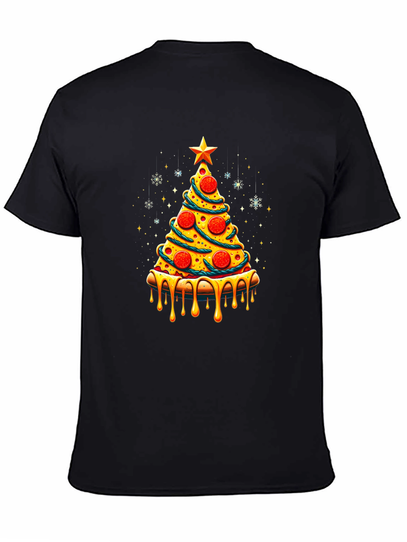 Pizza Christmas Tree Graphic Tee