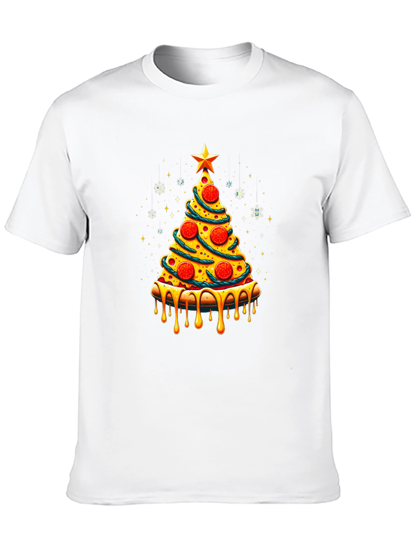 Pizza Christmas Tree Graphic Tee