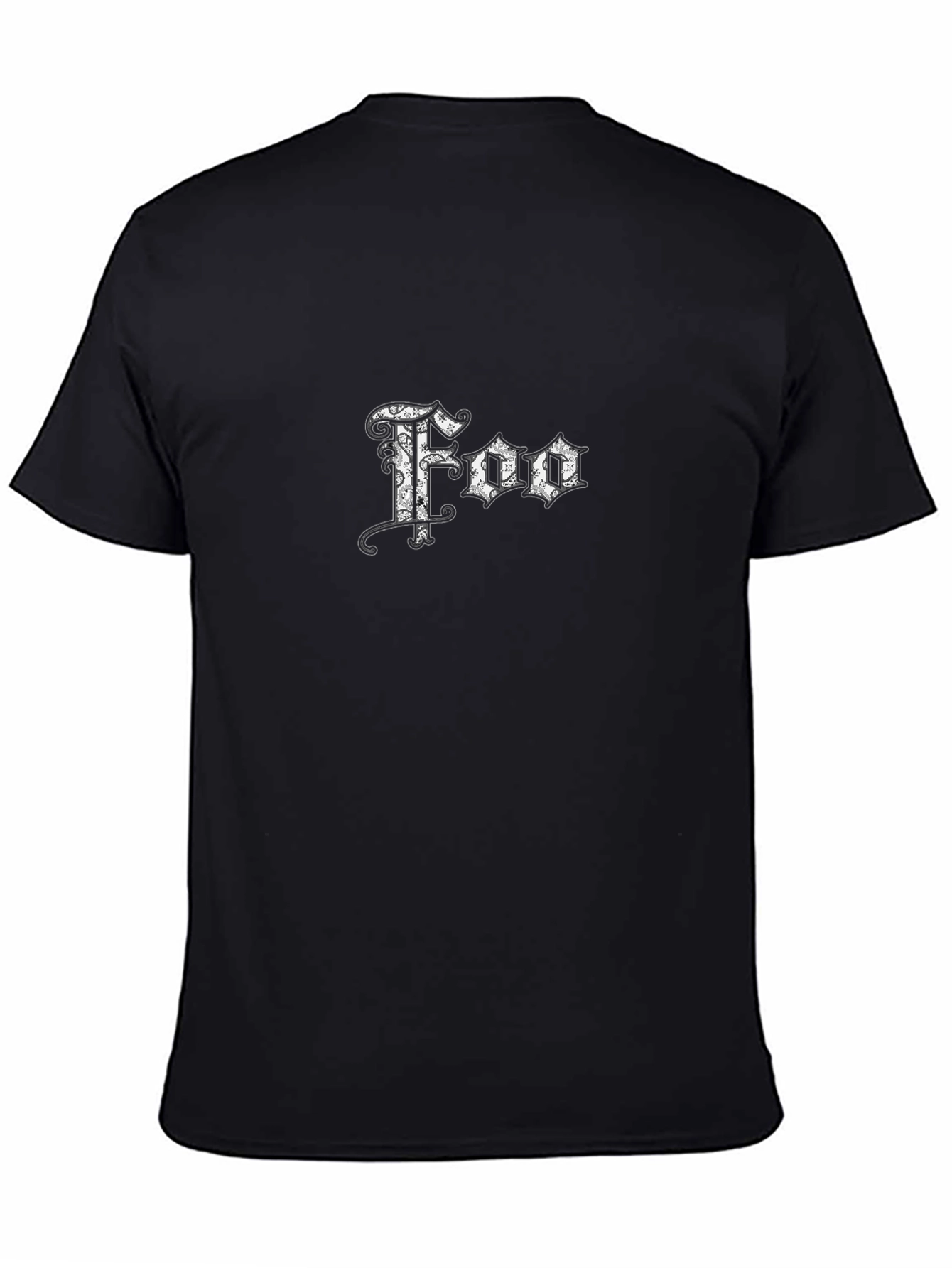 Mens Black Graphic T-Shirt - Foo