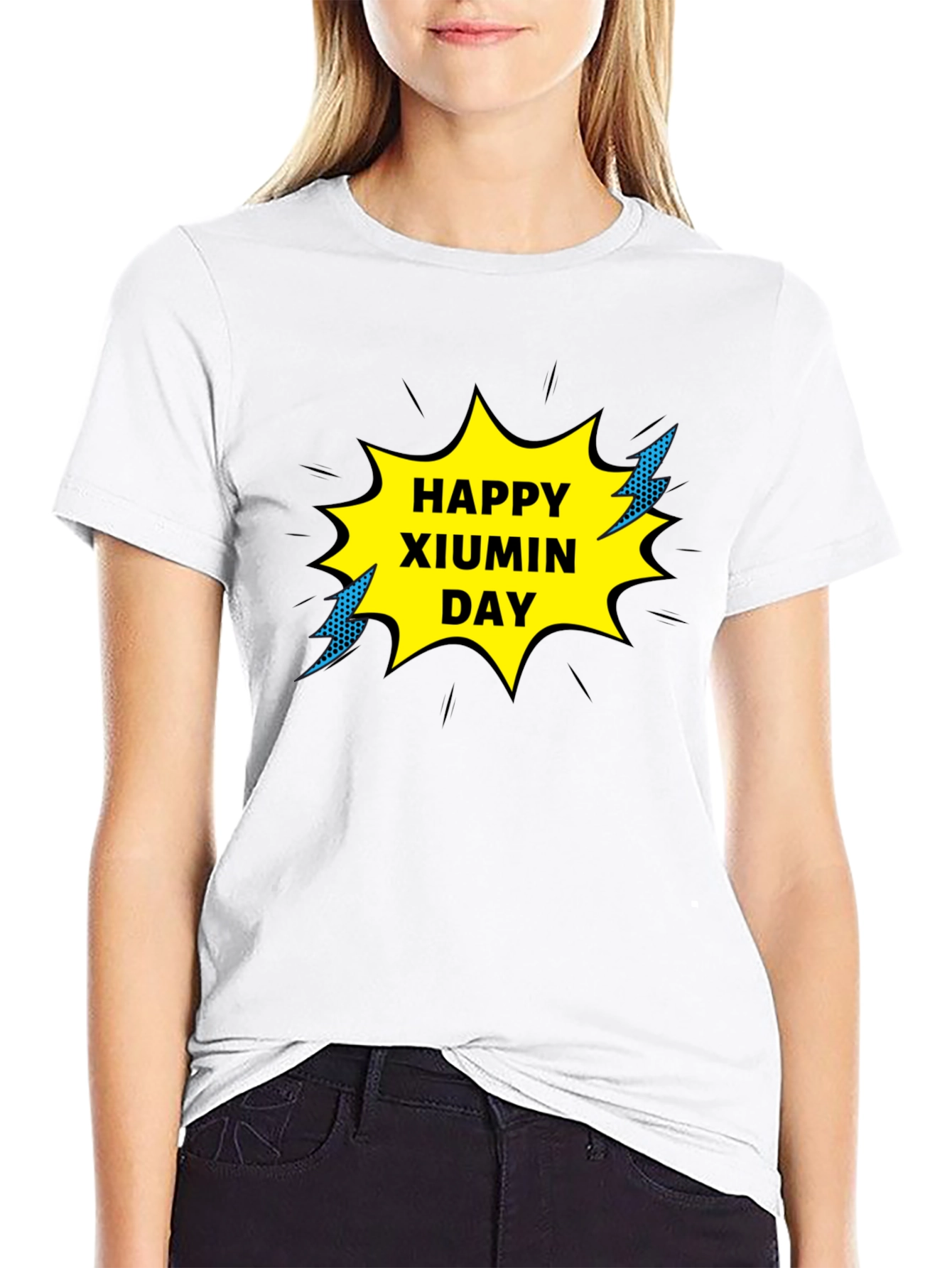 Happy Xiumin Day Black T-Shirt