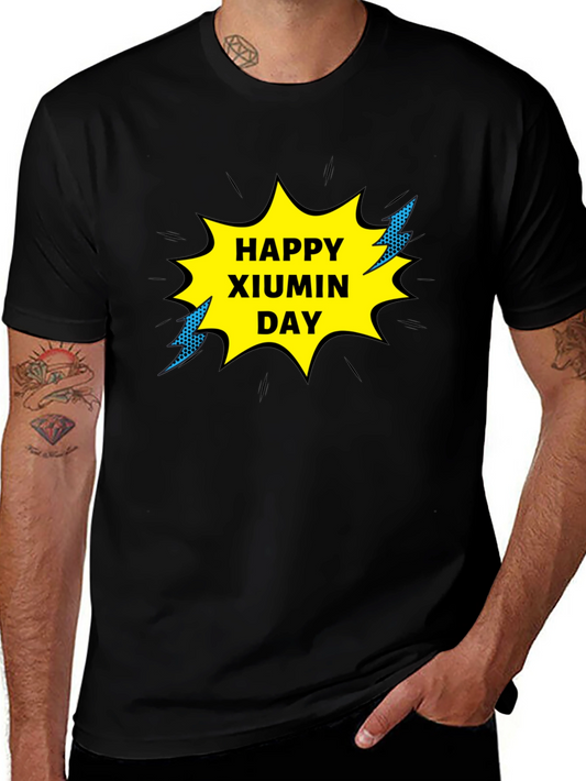 Happy Xiumin Day Black T-Shirt