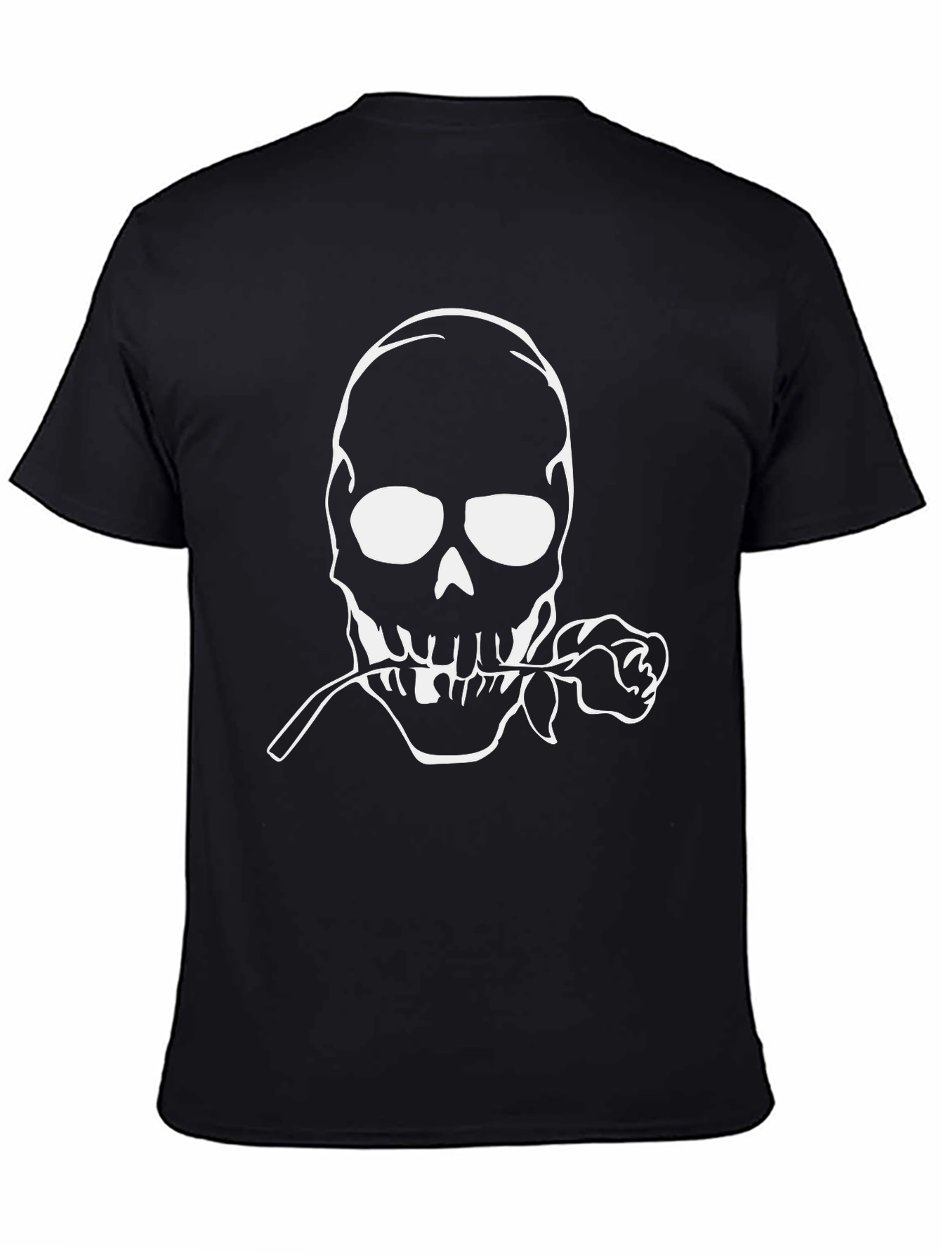 Skull & Rose Graphic Tee - Black