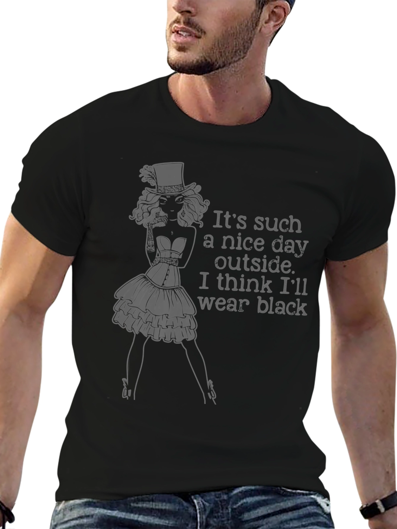 Black T-Shirt - Steampunk Girl Graphic Tee