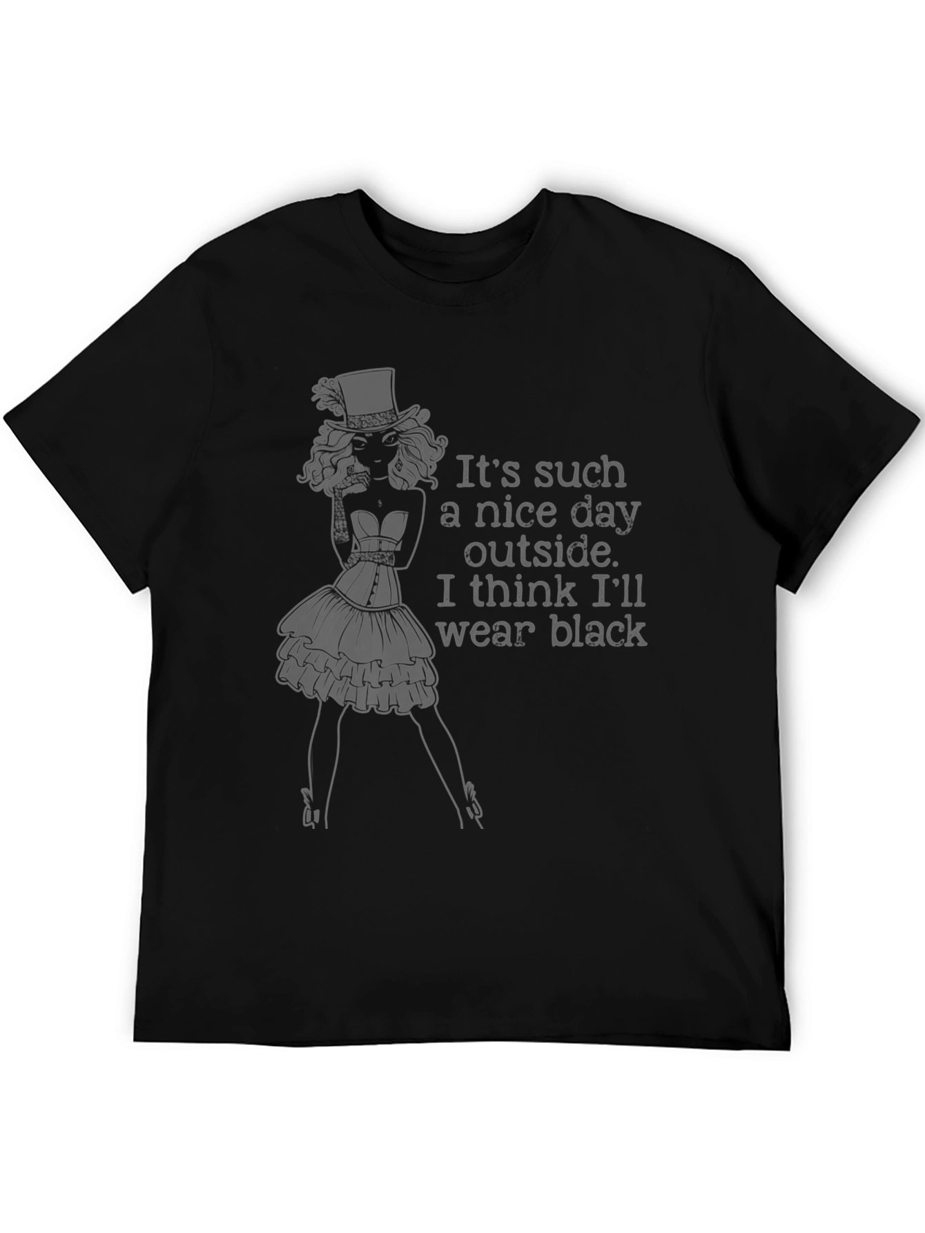 Black T-Shirt - Steampunk Girl Graphic Tee