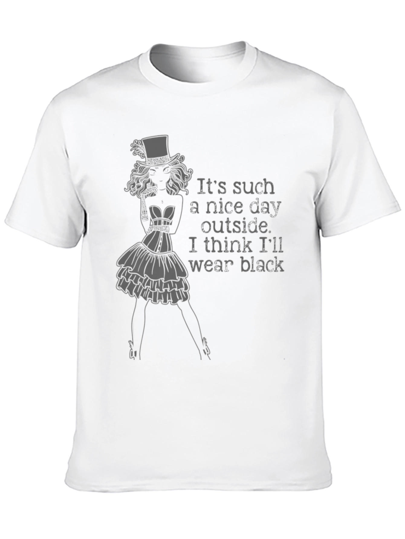 Black T-Shirt - Steampunk Girl Graphic Tee