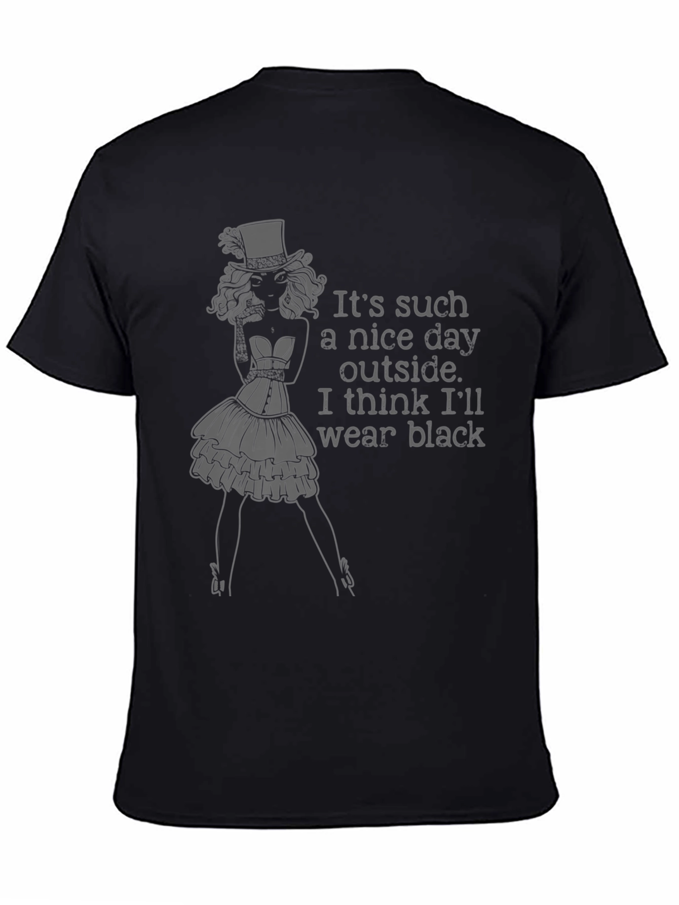 Black T-Shirt - Steampunk Girl Graphic Tee