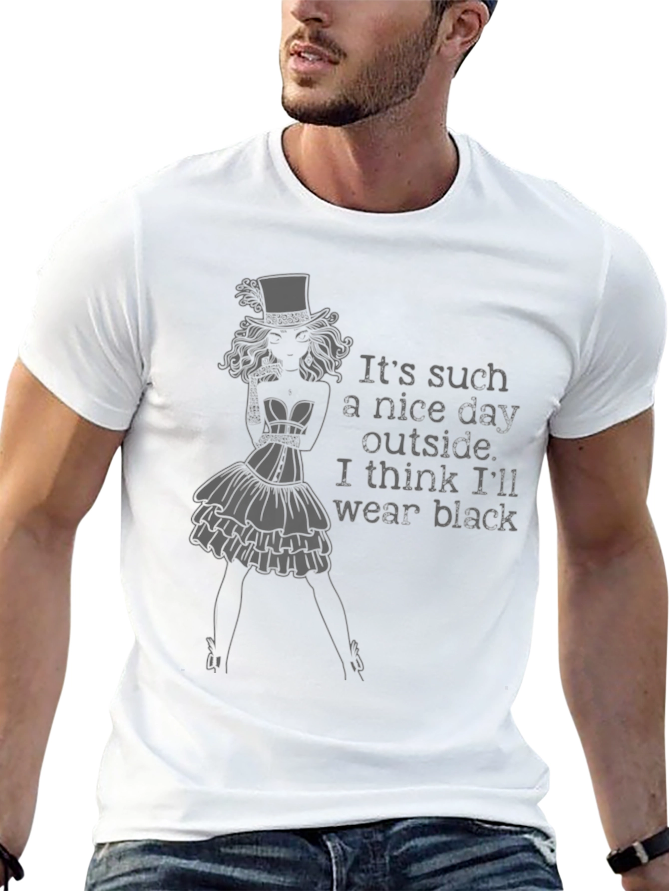 Black T-Shirt - Steampunk Girl Graphic Tee