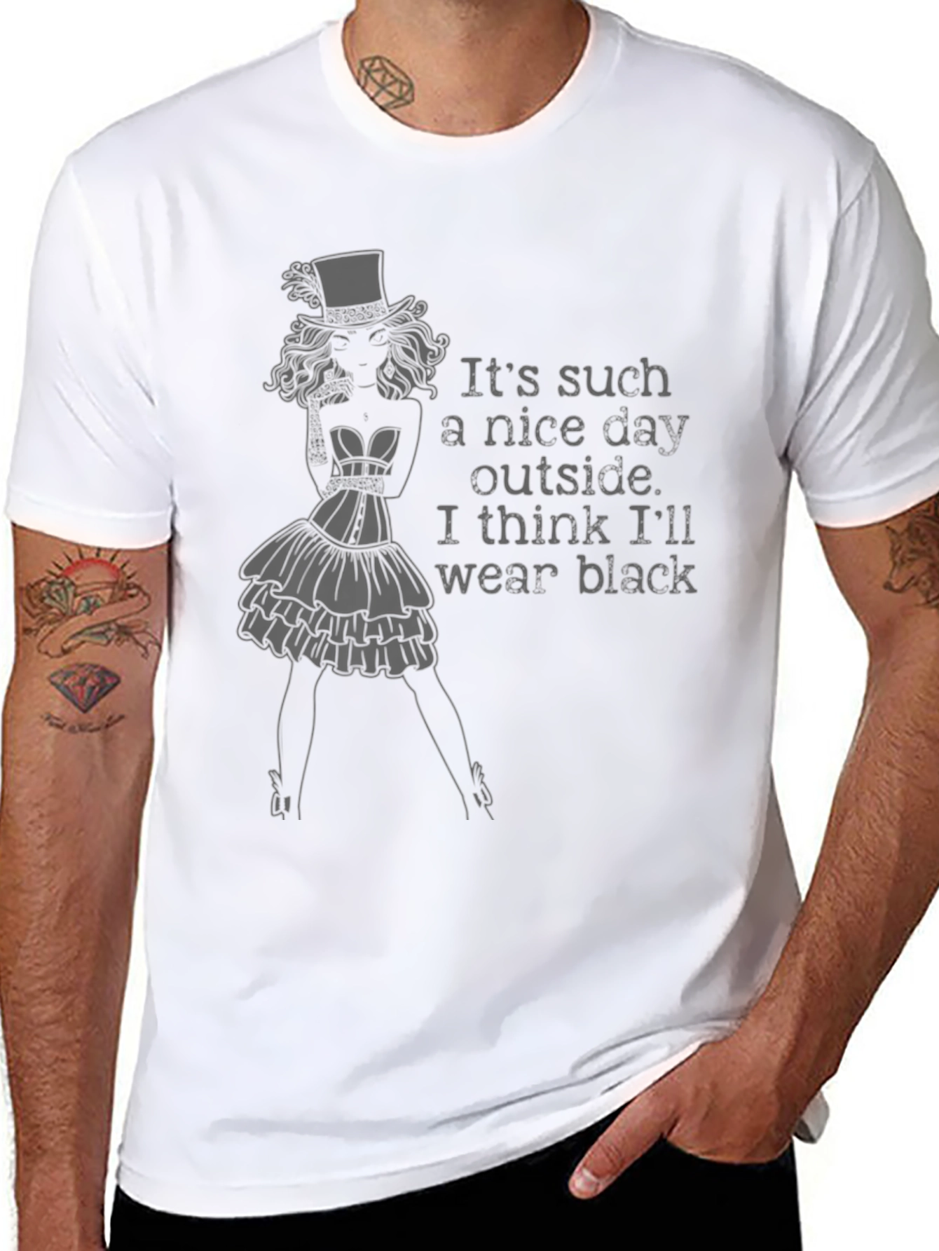 Black T-Shirt - Steampunk Girl Graphic Tee