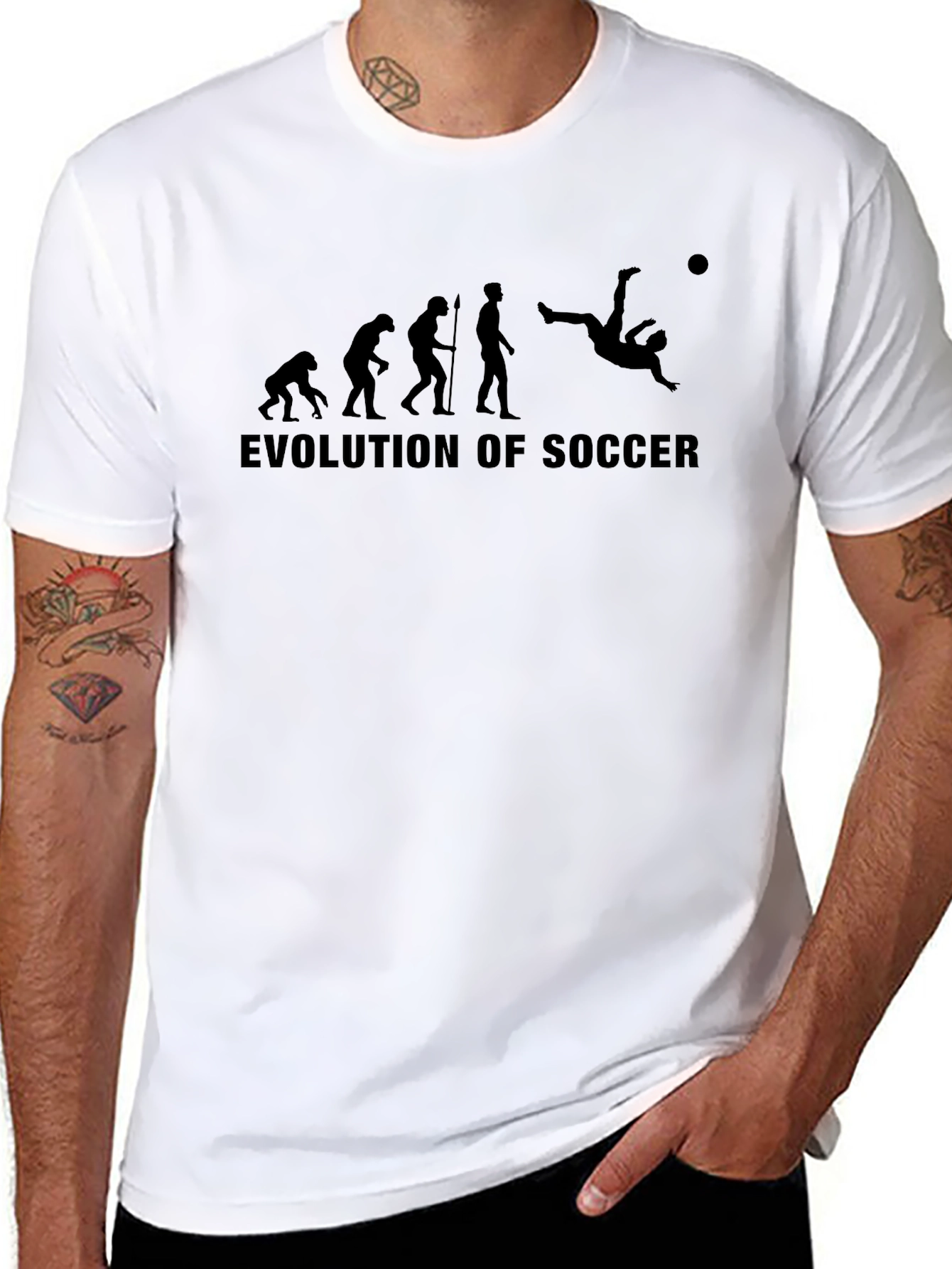 Evolution of Soccer Black T-Shirt