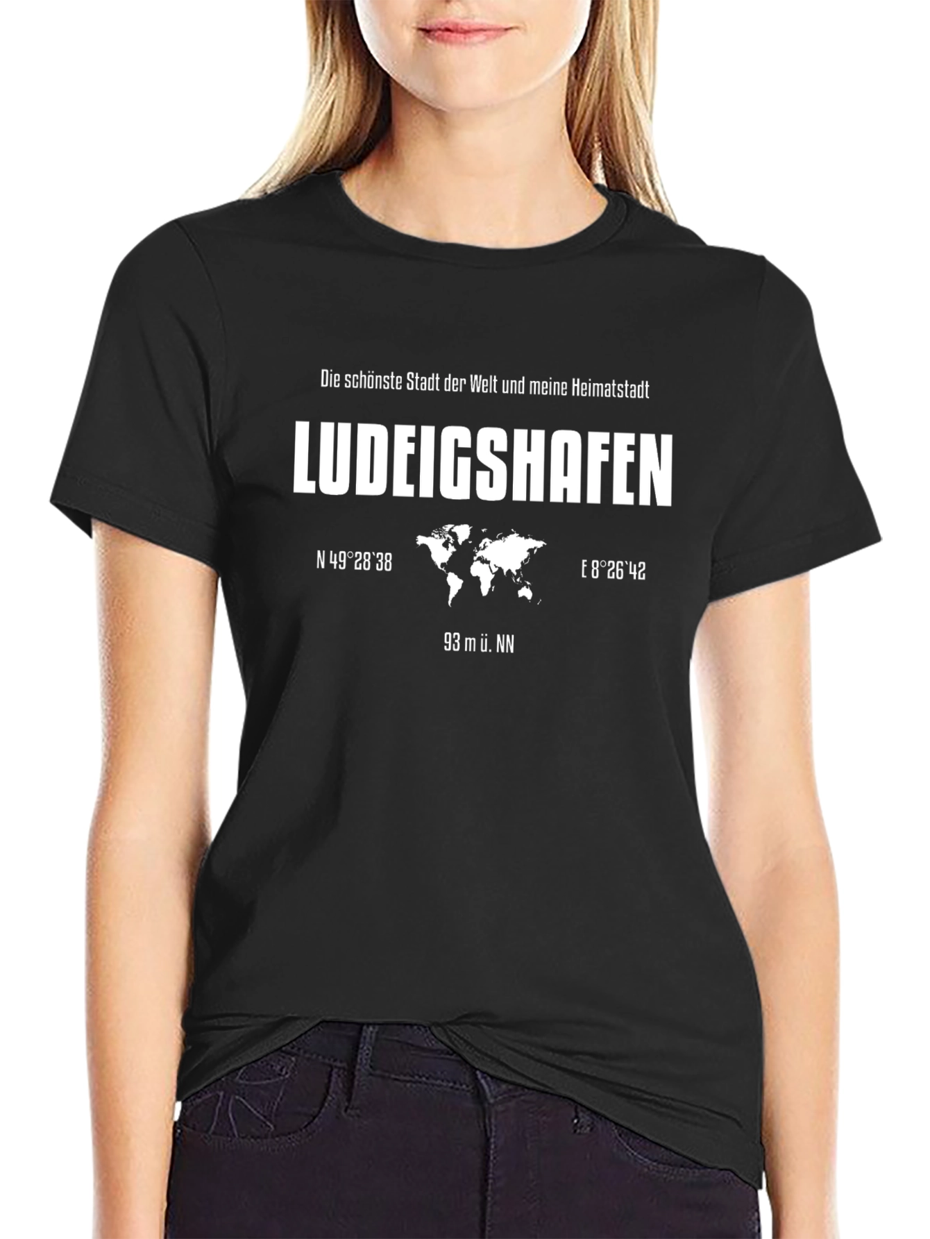 Ludwigshafen T-Shirt Heimatstadt Black Germany