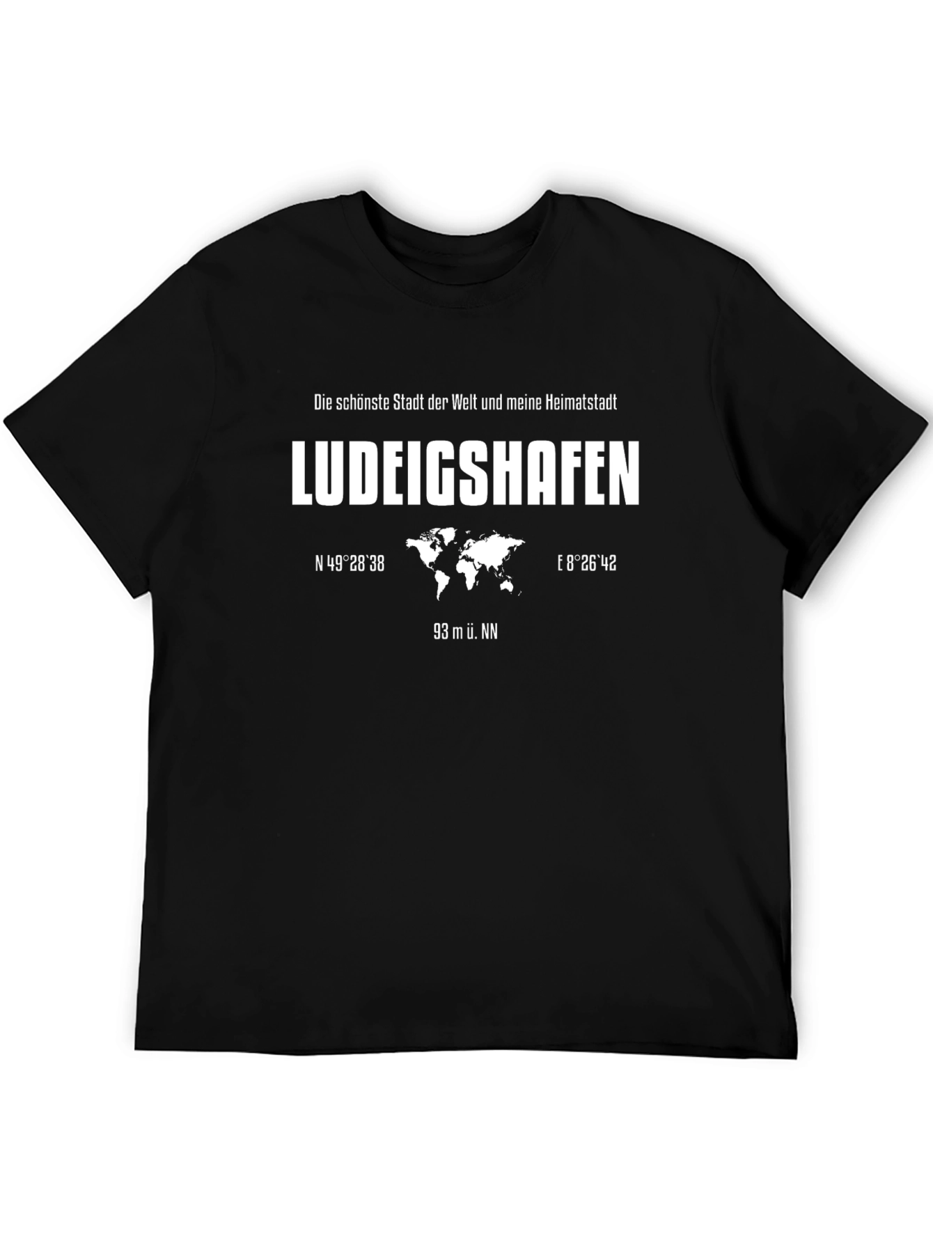Ludwigshafen T-Shirt Heimatstadt Black Germany