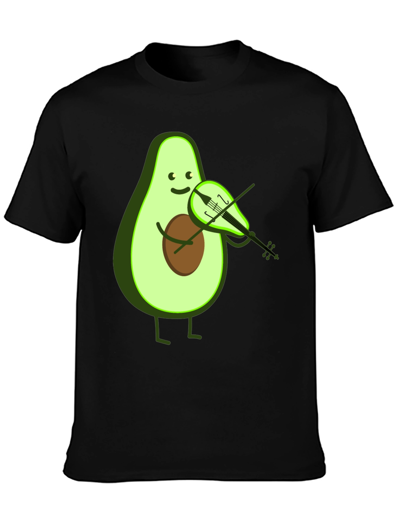 Funny Avocado Playing Violin T-Shirt